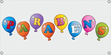Lona de Aniversário - Parabéns