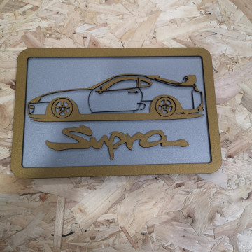 Moldura 3D em MDF com Toyota Supra