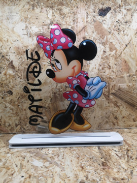 Moldura / Candeeiro com luz de presença - Minnie Com nome