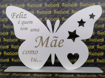 Moldura em MDF - Feliz é quem tem uma Mãe como tu...