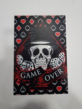 Placa Decorativa em PVC - Game Over