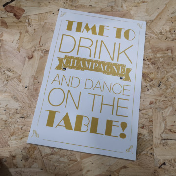 Placa Decorativa em PVC - Time to Drink