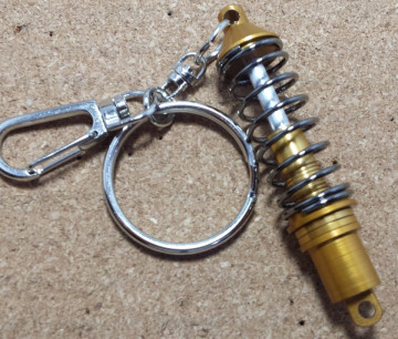 Porta Chaves - Amortecedor com mola - Amarelo Torrado