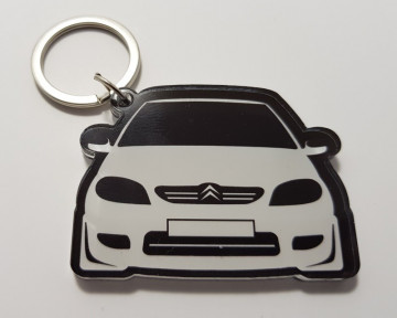 Porta chaves em acrílico com silhueta Citroen Saxo