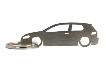 Porta Chaves em inox com silhueta com Volkswagen Golf MK7 3P