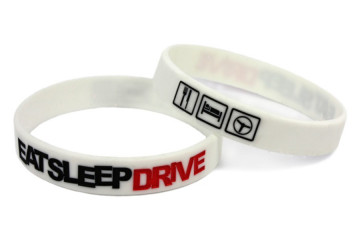 Pulseira- EAT SLEEP DRIVE Branco