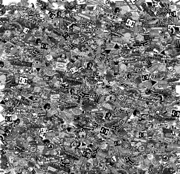 Sticker Bomb - Variado - Preto e branco