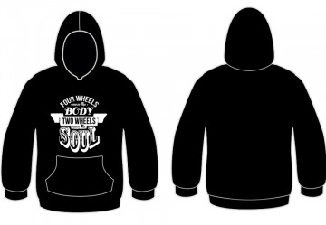 Sweatshirt com capuz - Four Wheels move the Body Two Wheeles move the Soul