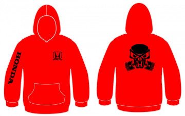 Sweatshirt com capuz para Honda Máscara