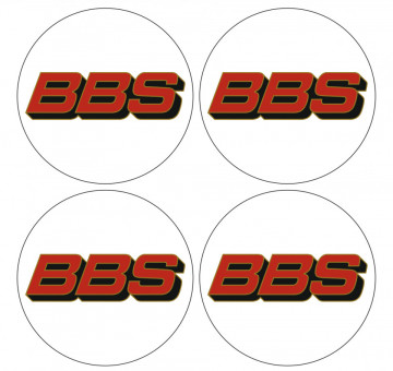 4 Autocolantes Para Centros de Jantes com BBS