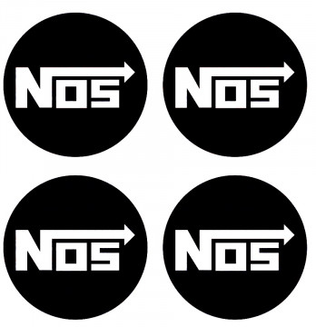 4 Autocolantes Para Centros de Jantes com NOS