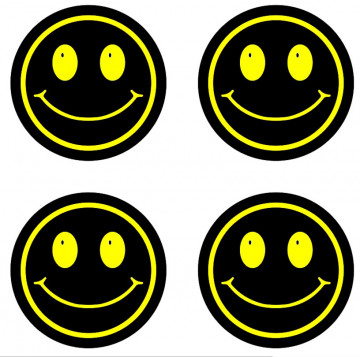4 Autocolantes Para Centros de Jantes com SMILE