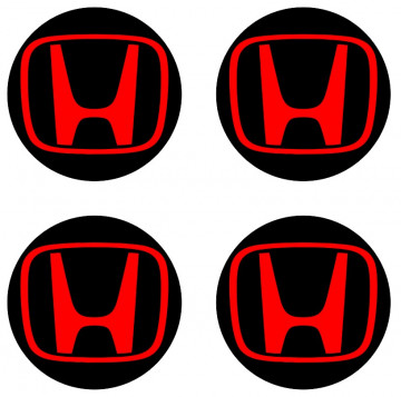 4 Autocolantes Para Centros de Jantes para HONDA