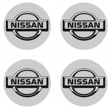 4 Autocolantes Para Centros de Jantes para NISSAN
