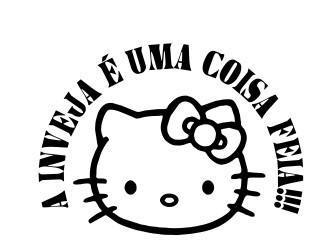 Autocolante - A inveja é uma coisa feia - Hello Kitty