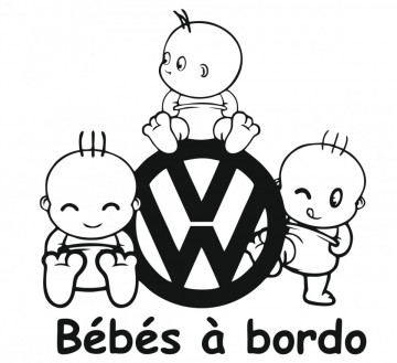 Autocolante - Bebés a bordo para Volkswagen