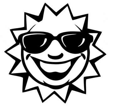 Autocolante com Sol Sorridente