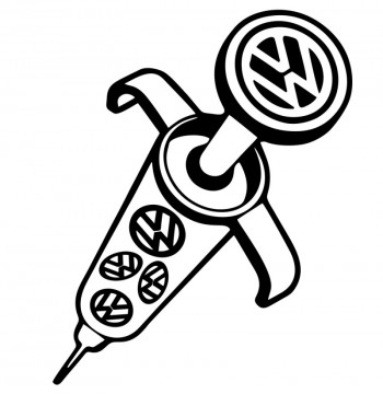 Autocolante com vw medicin