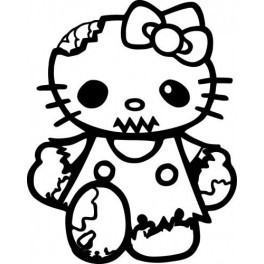 Autocolante - Hello Kitty Zombie 2
