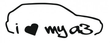 Autocolante - I Love my Audi A3 (8L)