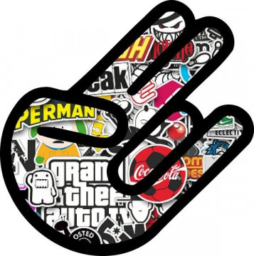 Autocolante Impresso - Mão JDM Bomb Sticker 15