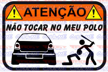 Autocolante Impresso - Não tocar no meu Polo 9N2