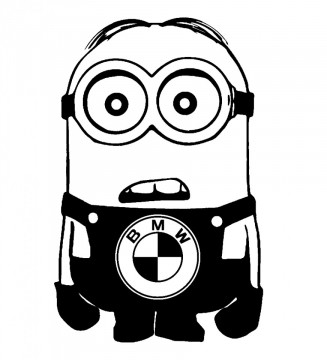 Autocolante - Minion BMW
