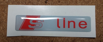 Autocolante Resinado 3D para Audi S-Line - 57 x 12mm