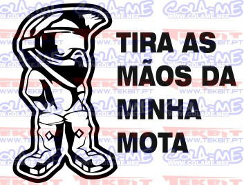 Autocolante - Tira as mãos da minha mota