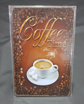 Chapa decorativa com Caffee Time