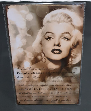 Chapa decorativa com Marilyn Monroe