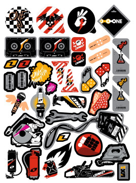 Folha / Pack de Autocolantes - One