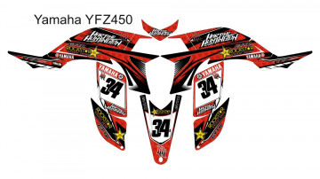 Kit Autocolantes Para Yamaha YFZ 450 03-08