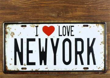 Matrícula decorativa - I Love NEWYORK