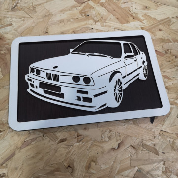 Moldura 3D em MDF com Bmw E30