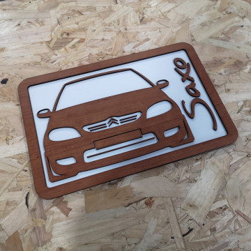 Moldura 3D em MDF com Citroen Saxo MK2
