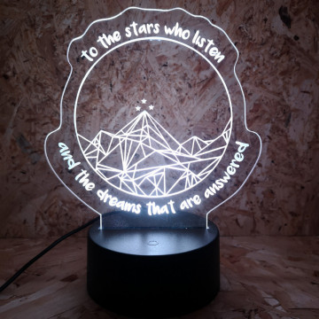 Moldura / Candeeiro com luz de presença - To the stars who listen and the dreams that are answered