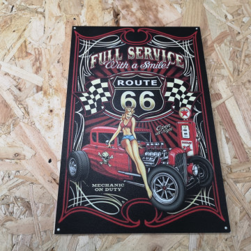 Placa Decorativa em PVC - Route 66 Full Service