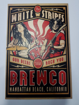 Placa Decorativa em PVC - The White Strips