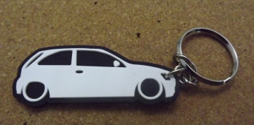 Porta Chaves com silhueta de Opel Corsa C - 3 Portas