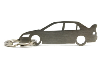 Porta Chaves em inox com silhueta com Mitsubishi EVO IX