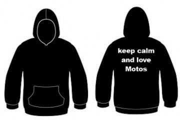 Sweatshirt com capuz - Keep calm and love motos
