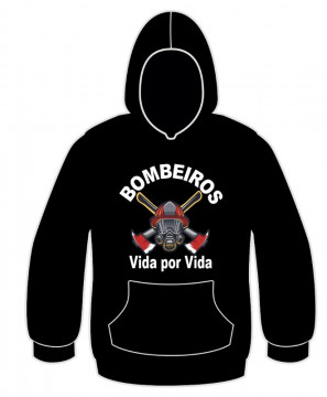 Sweatshirt com capuz para Bombeiros Vida por Vida