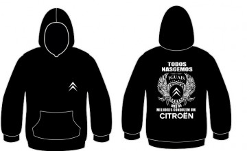 Sweatshirt com capuz Todos Nascemos (Citroen)