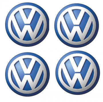 4 Autocolantes Para Centros de Jantes com Volkswagen