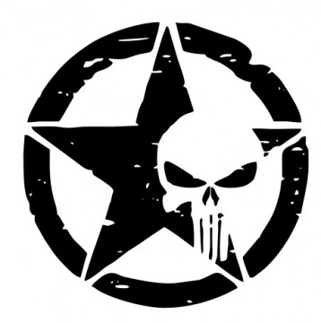 Autocolante - Army caveira