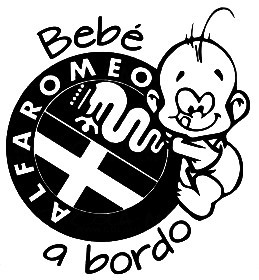 Autocolante - Bebé a bordo - Alfa Romeo