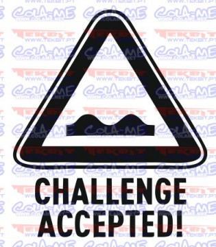 Autocolante - Challenge Accepted