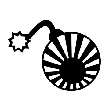 Autocolante com Bomba Japan
