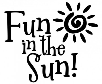 Autocolante com Fun is the sun